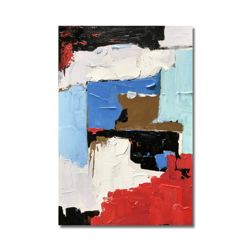 Nieuw product abstracte kunststof canvas pure handgeschilderde muur olieverfschilderij voor woonkamer decoratie