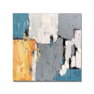 Nieuw ontwerp totaal handgeschilderde gouden folie wandkunst abstracte canvas olieverfschilderij op canvas